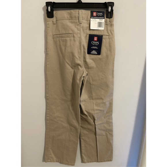 NWT Chaps Approved Schoolwear Flat Front Khaki Pants Regular 10 New - Picture 4 of 8